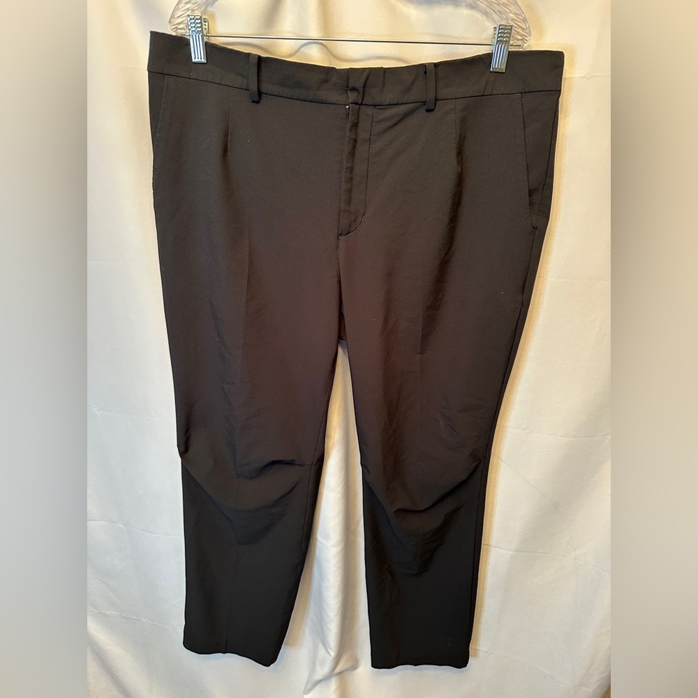 Nike Size 38x30 Tiger Woods Collection Black Golf Pants Dri Fit Snap‎ Closure